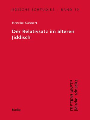 cover image of Der Relativsatz im älteren Jiddisch